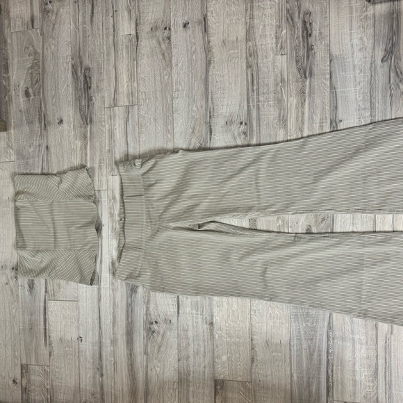 Le chΓ’teau set tube top Bottoms striped Grey cream beige vintage y2k 2000s - Picture 5 of 14